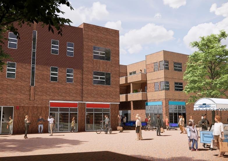 Afbeelding: dit is een sfeerbeeld en nog geen ontwerp voor Centrum Midden.