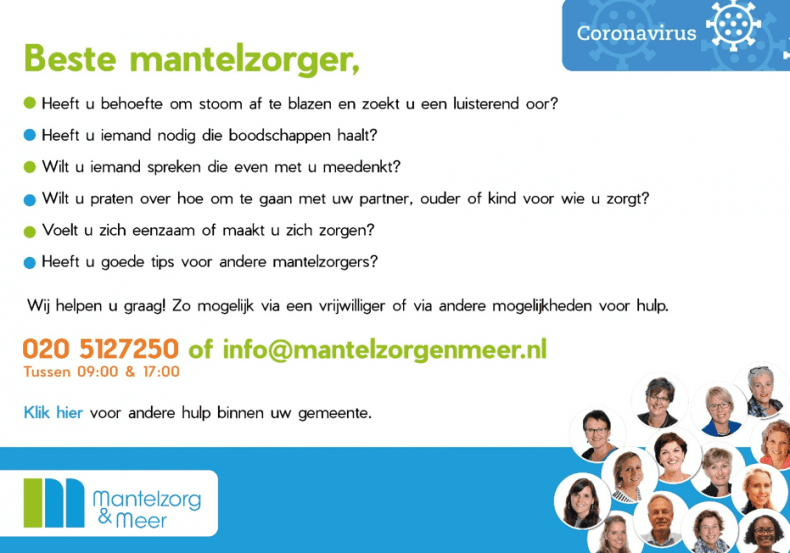 Afbeelding: flyer van mantelzorg en meer