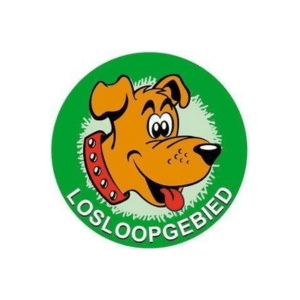 bord dat losloopgebied voor honden aangeeft