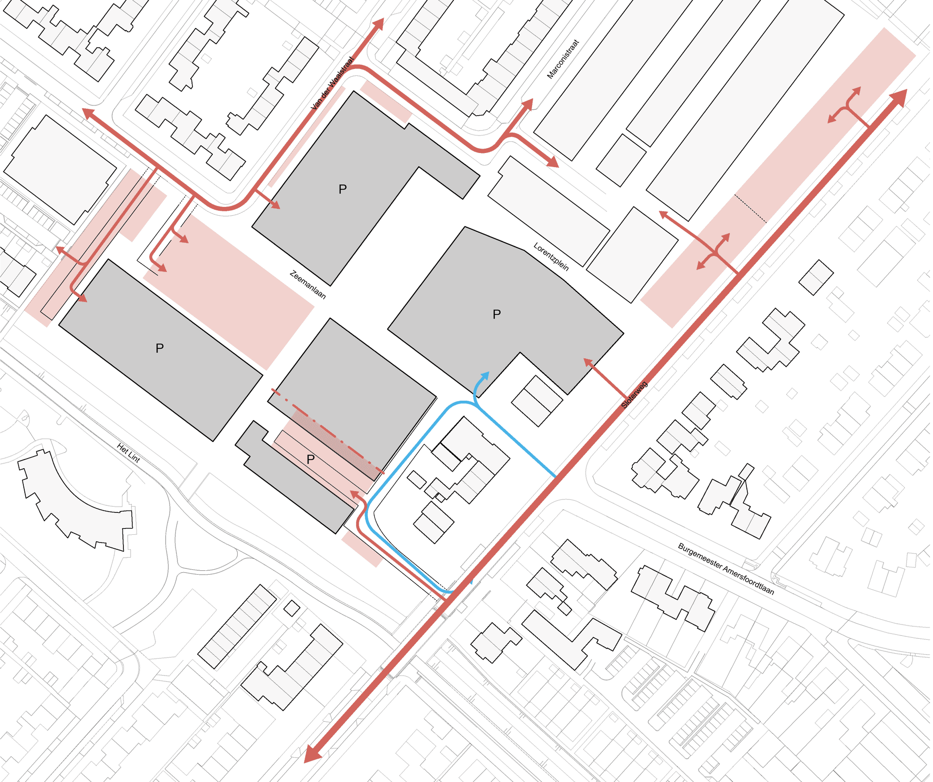 Parkeren en hoe het verkeer rijdt