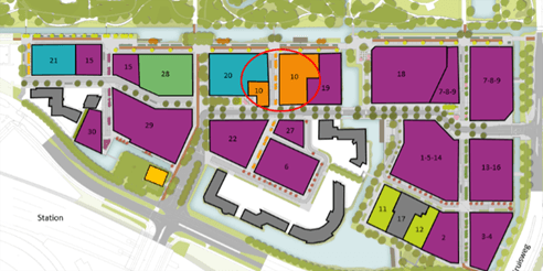 Beeld: Blok 10 van Royal Properties Development op de overzichtskaart Hyde Park 