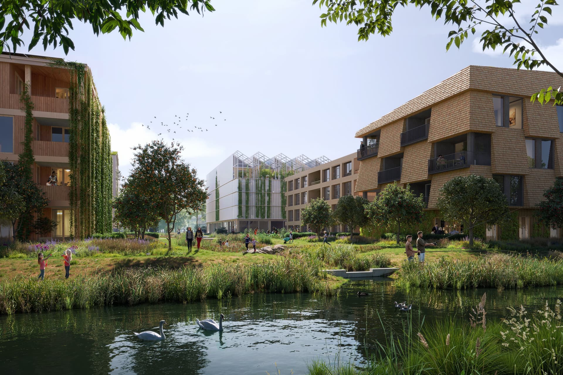 Impressie Ons Erf woningen en water