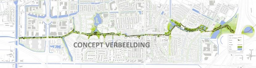 Afbeelding: weergave van het conceptplan voor het Lint