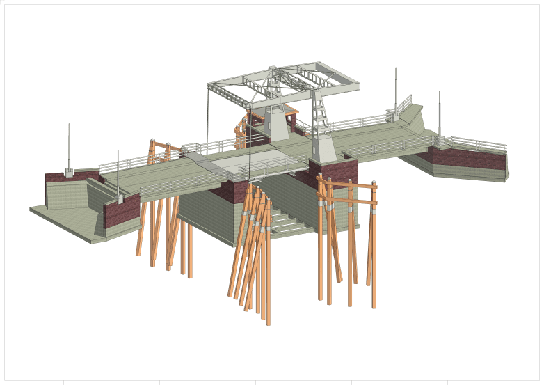 Aanzicht brug westzijde