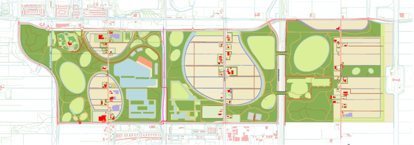 Afbeelding: kaart van PARK21 zoals het er ongeveer uit komt te zien (bron: Masterplan, Vista)