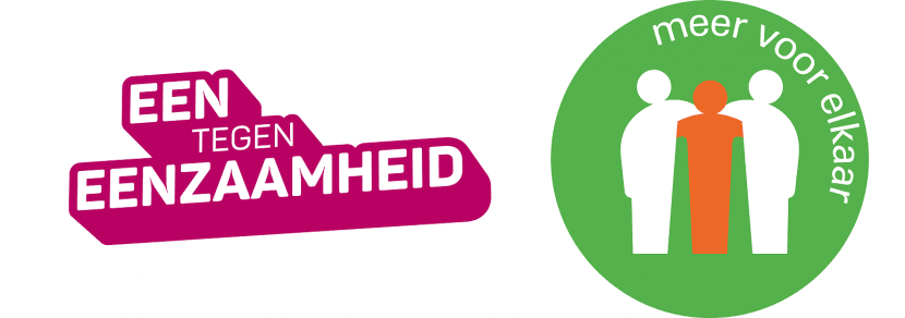 Logo's een-tegen-eenzaamheid en Meer voor Elkaar