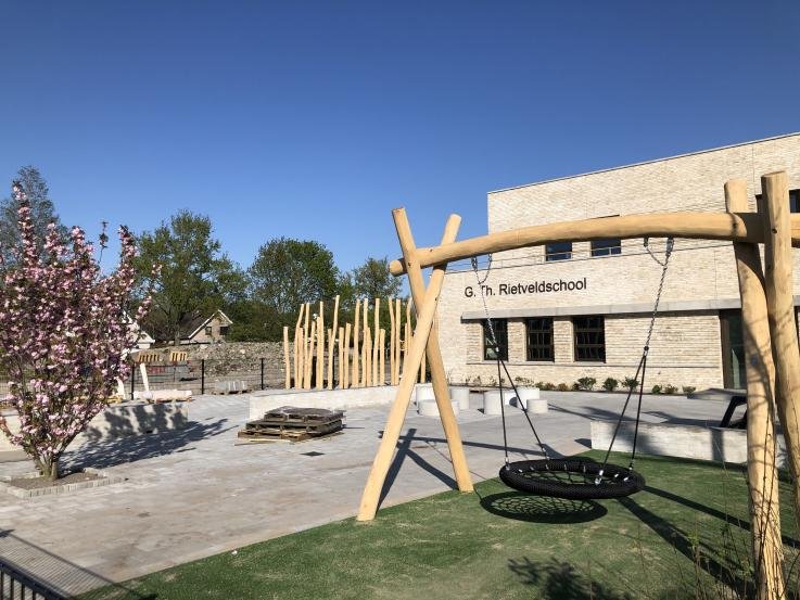 Afbeelding: een foto van het nieuwe schoolgebouw