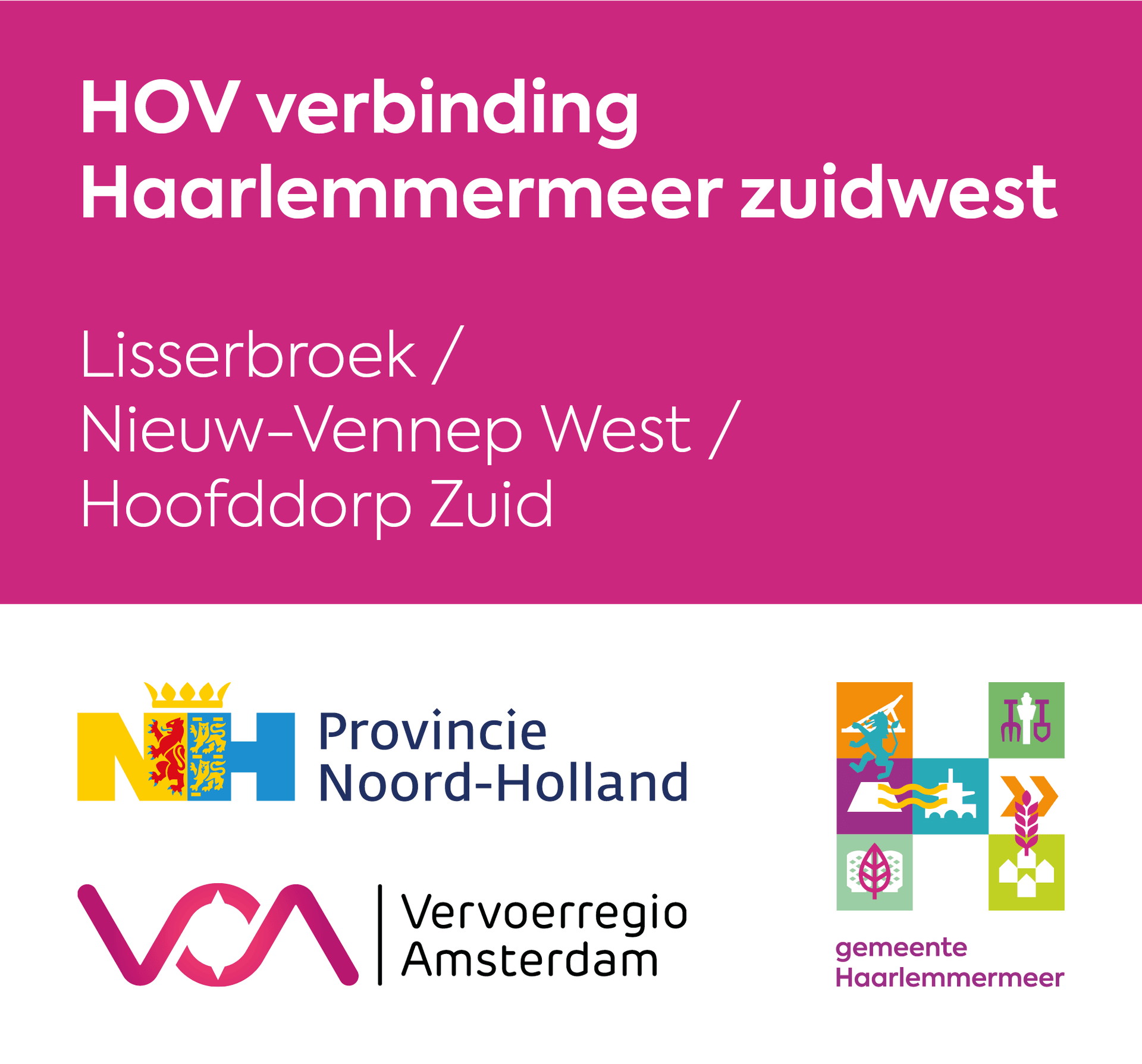HOV Haarlemmermeer zuidwest en de samenwerkingspartners