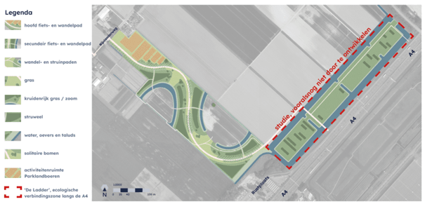 Figuur 1. Schetsontwerp van deelgebied Park-Polderlanden (Bron: HB/Baljon)