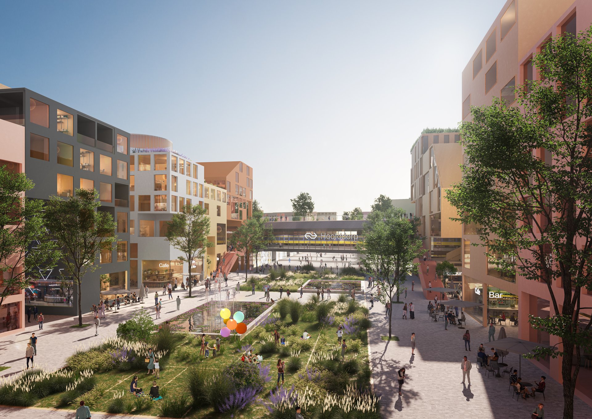 Een indruk van het nieuwe stationsplein