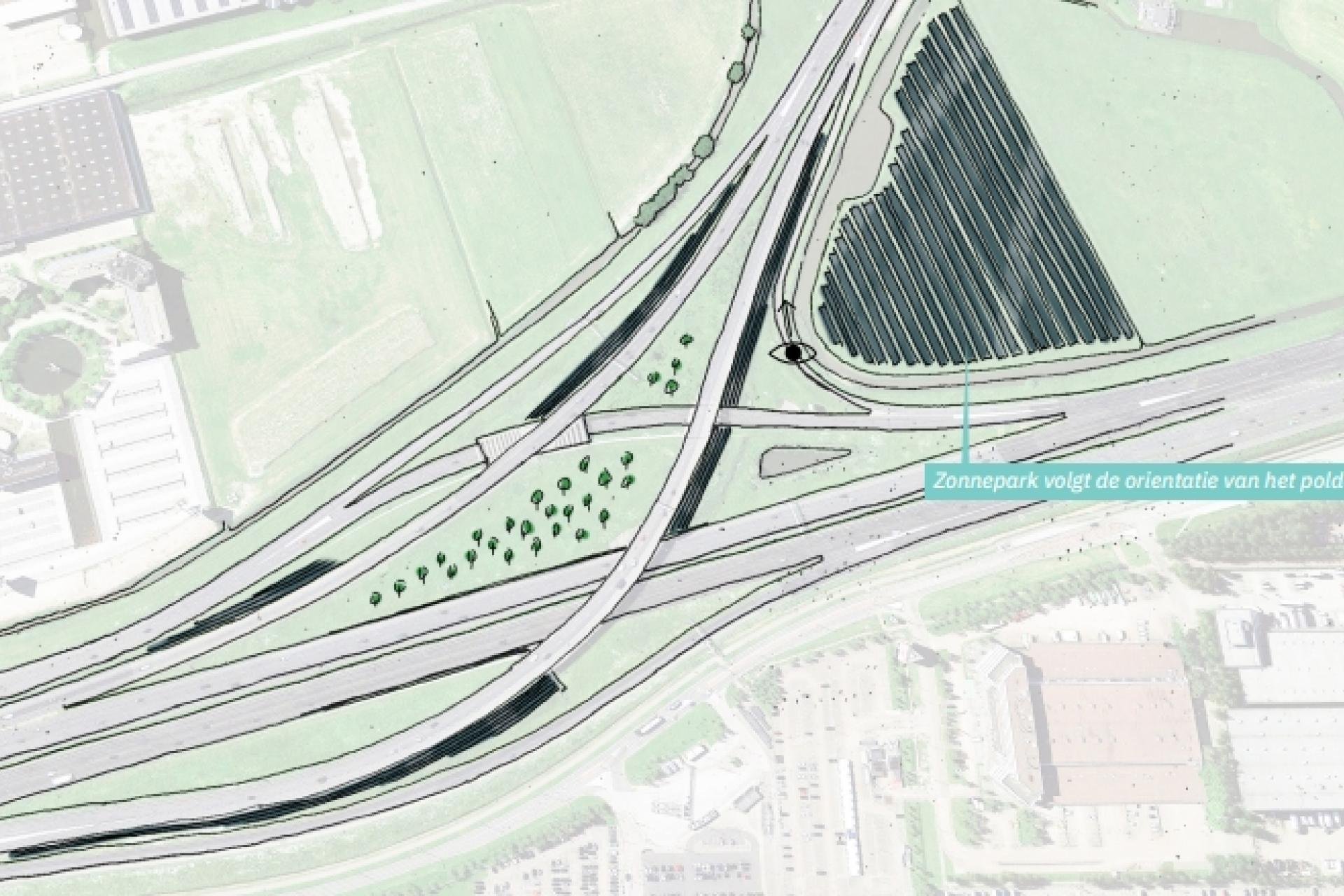 Plannen voor zonne-opwek langs knooppunt Hoofddorp