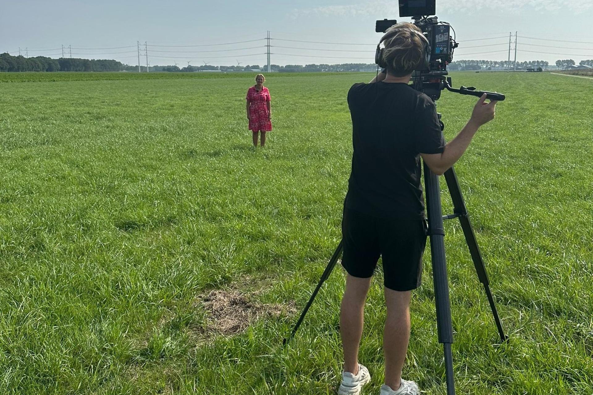 Wethouder Charlotte van der Meij tijdens de opnames van de video