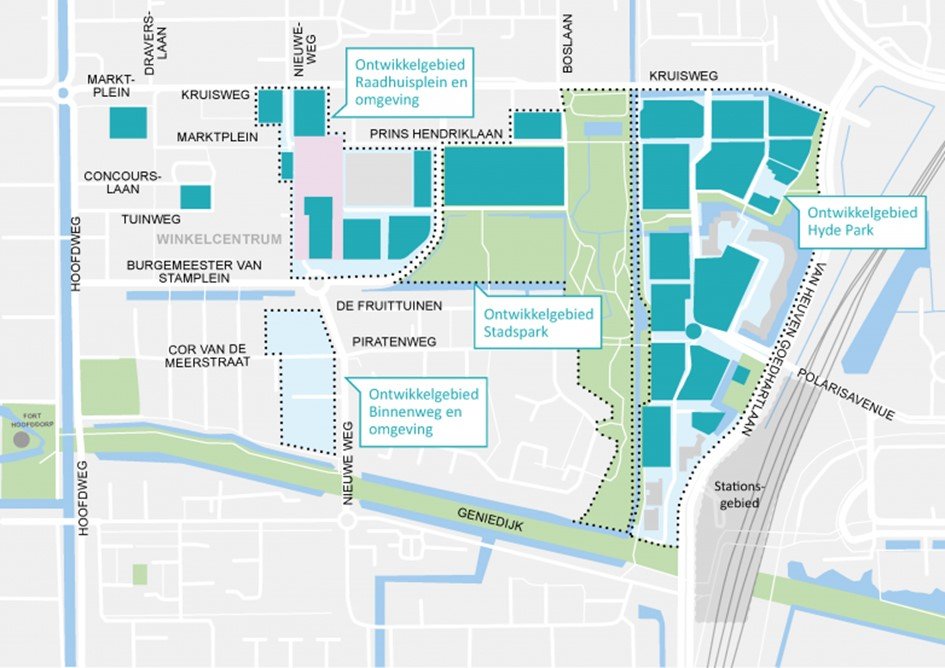 kaartje van het Raadhuisplein