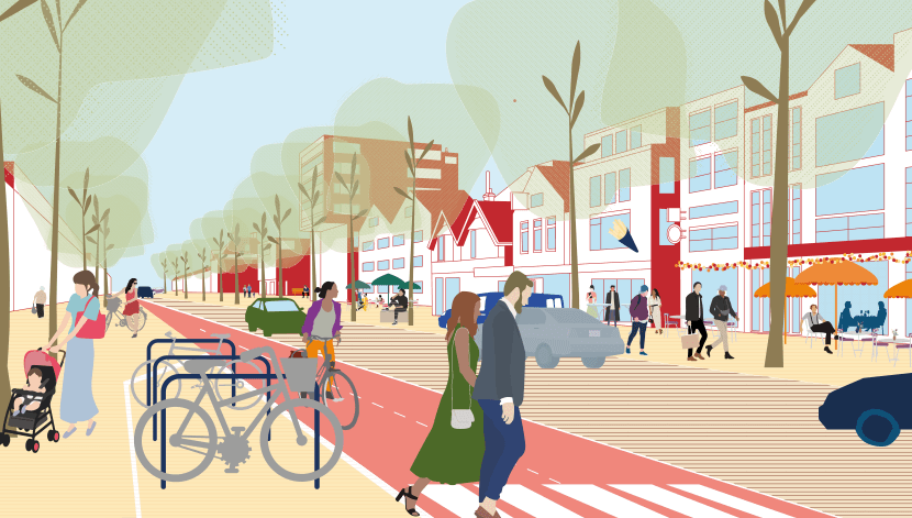 Indruk van Kruisweg uit de visie stadscentrum