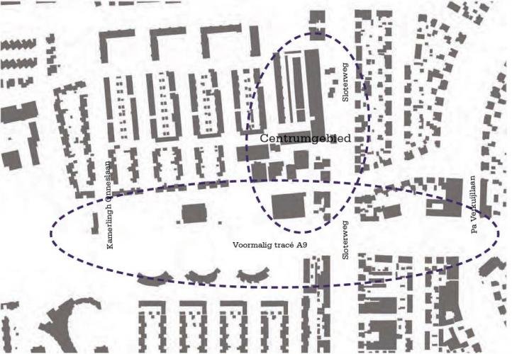 Afbeelding: figuur globale weergave gebiedsontwikkeling Centrumgebied