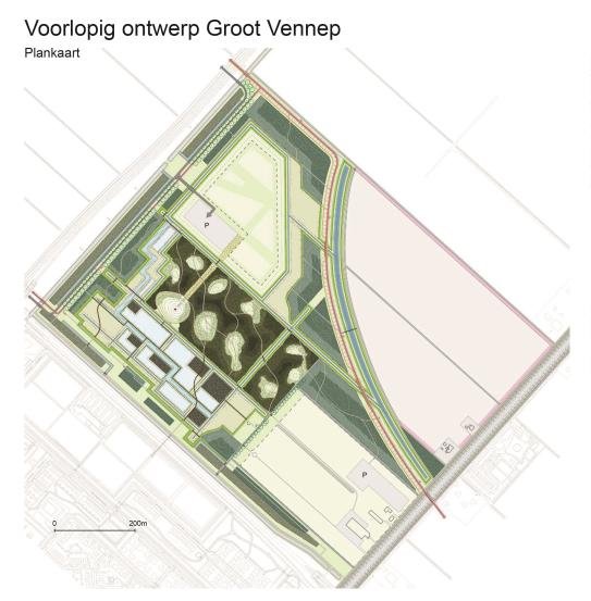 Afbeelding: uitsnede Groot Vennep plankaart