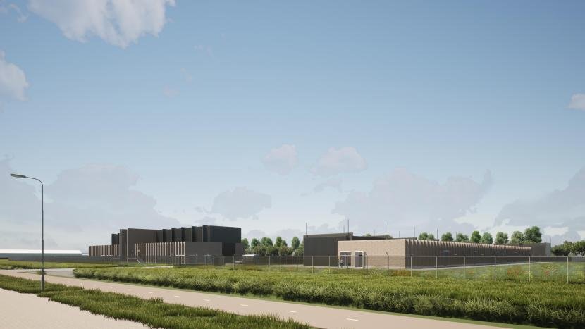 Indruk van het transformatorstation vanaf de Incheonweg