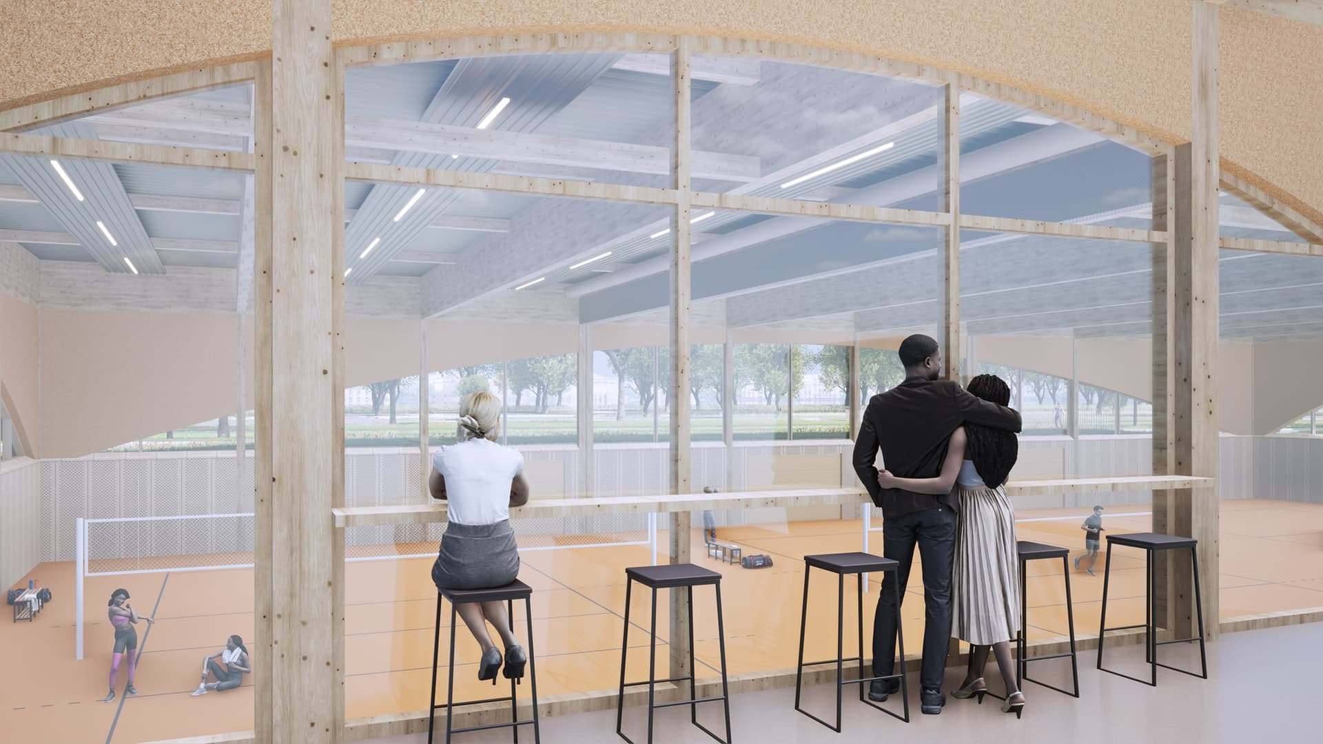 Afbeelding: Lichtstad Architecten. Lichtstad Architecten maakte het ontwerp van de nieuwe sportaccommodatie.