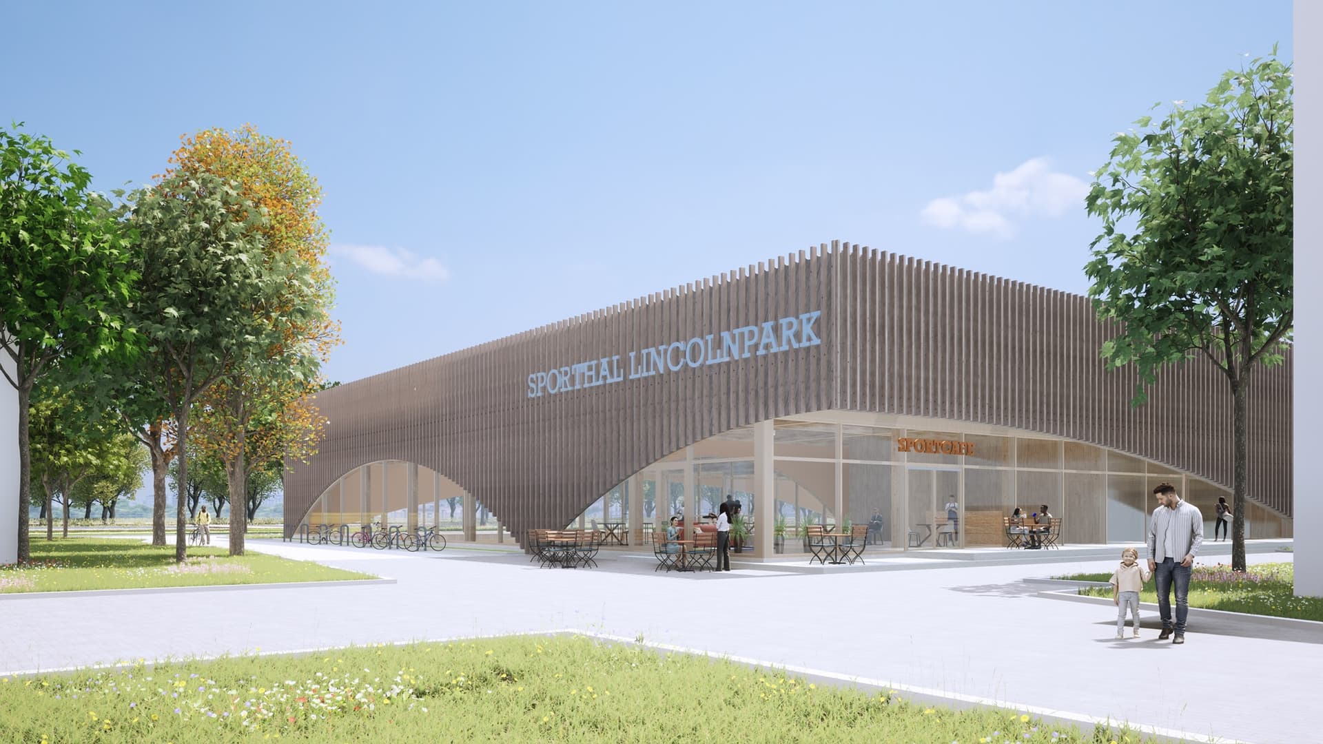Afbeelding: Lichtstad Architecten. Lichtstad Architecten maakte het ontwerp van de nieuwe sportaccommodatie.