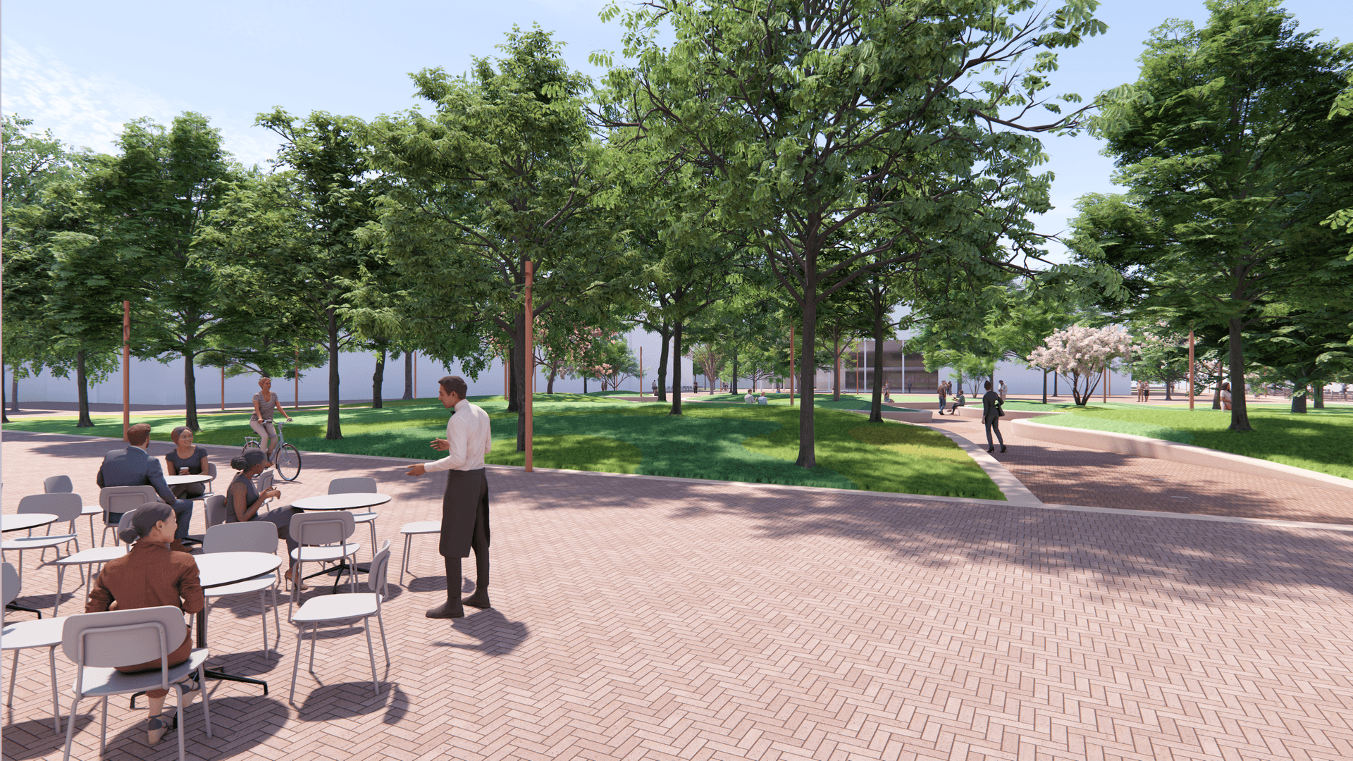 Impressie uit het schetsontwerp van landschapsarchitect Loos van Vliet