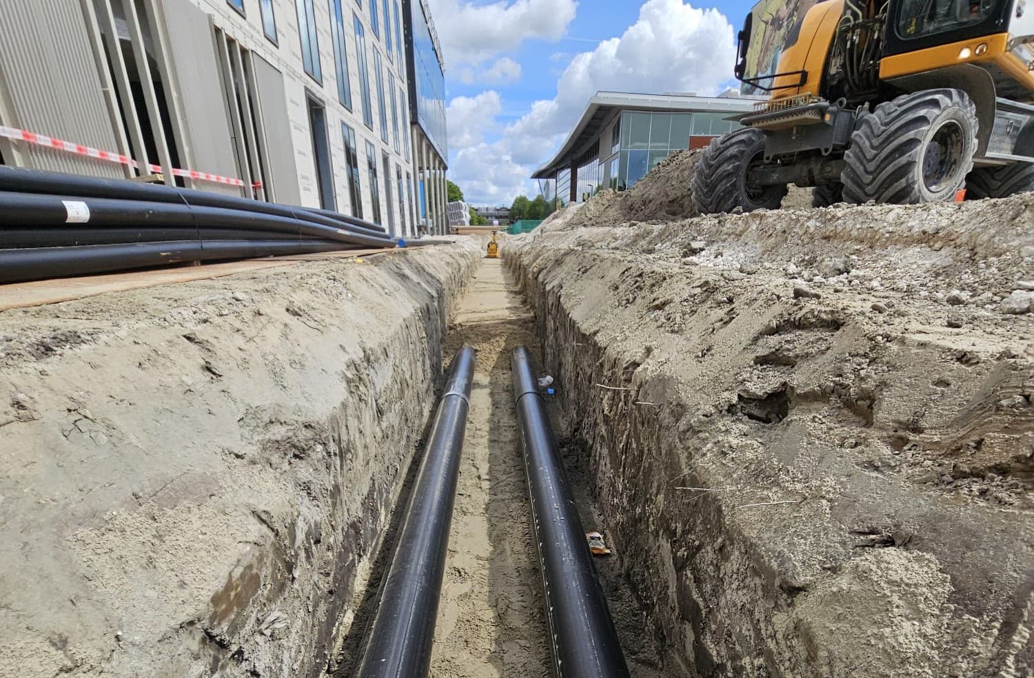 Leidingen nieuwe gemeentehuis