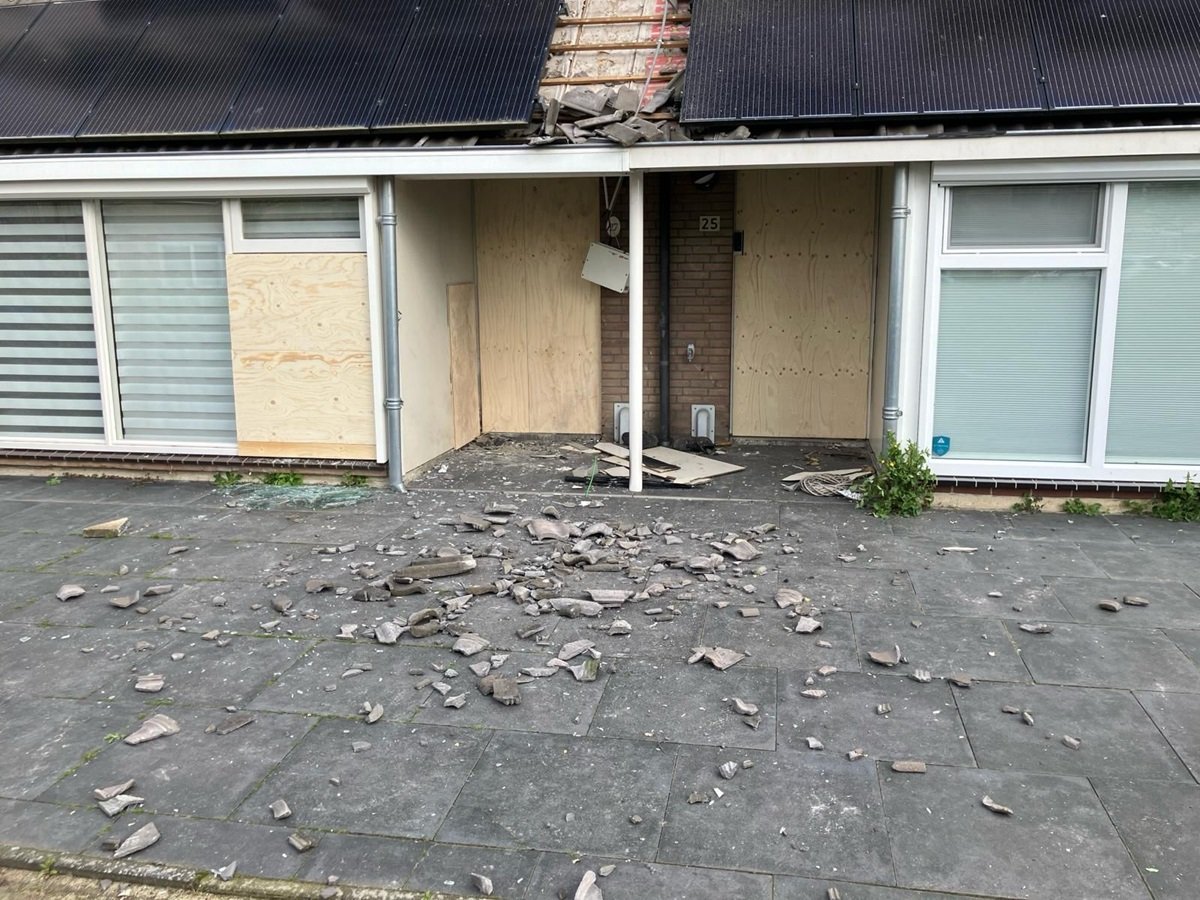 Het huis waar de explosie plaatsvond