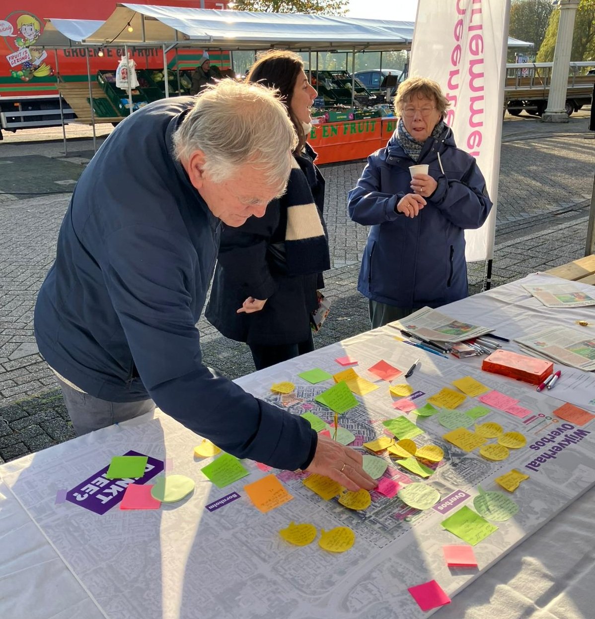 Gesprekken op de markt