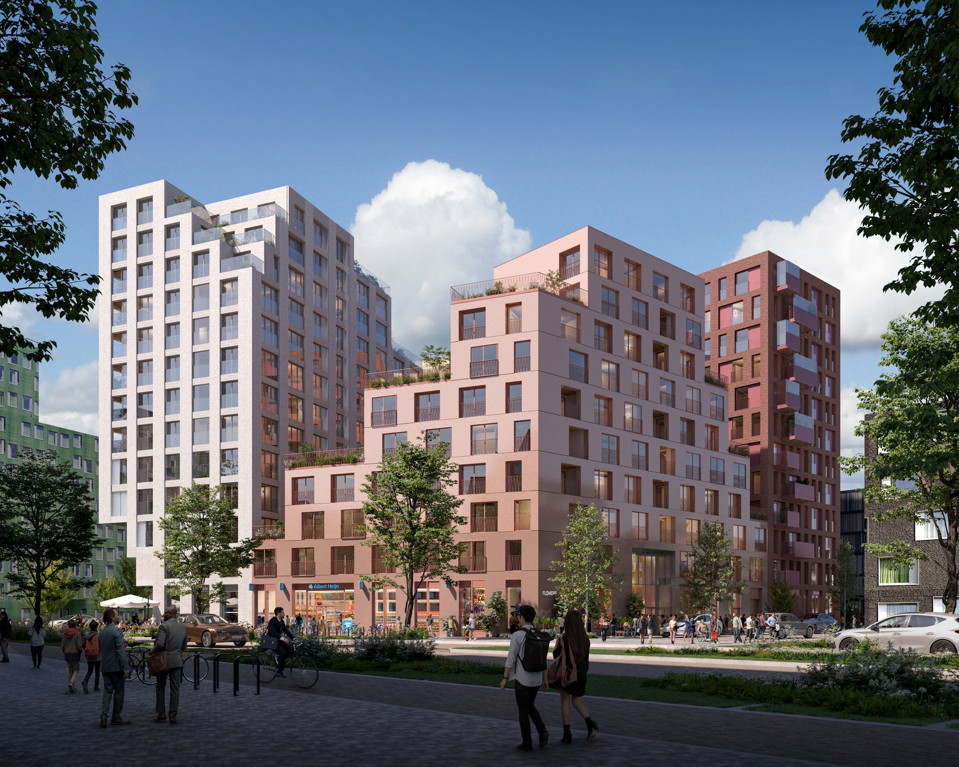 Een indruk van woningbouw Victoria in Hyde Park. Beeld: Mecanoo Architecten 