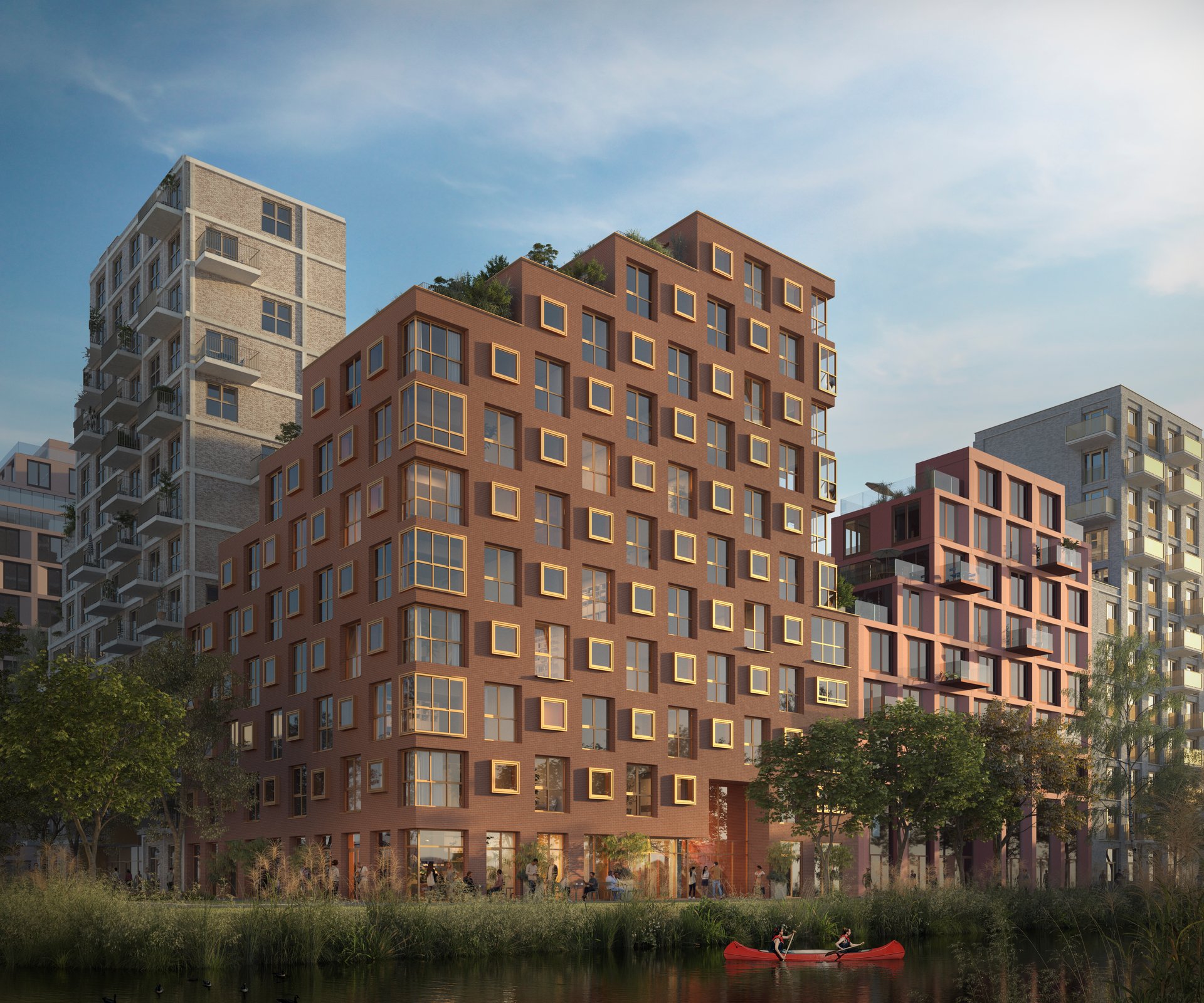Een indruk van de nieuwe woongebouwen Westminster in Hyde Park, Hoofddorp. Bron: NEOO  