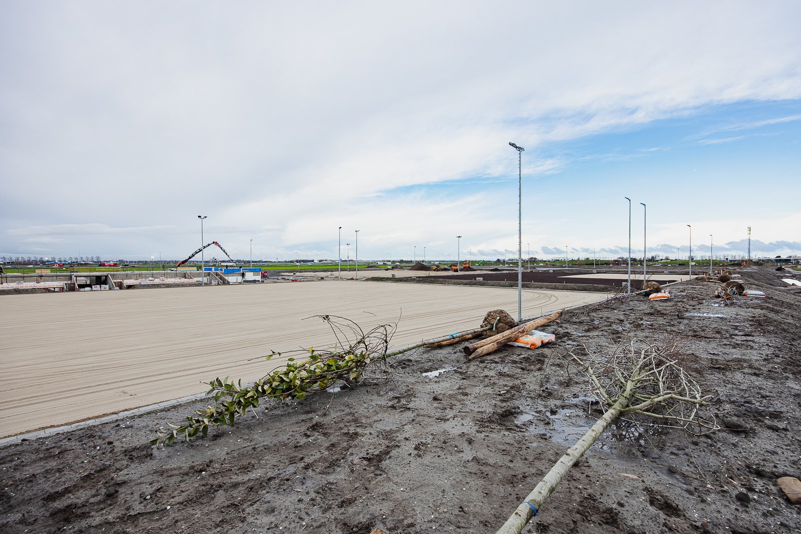 Bouw van het sportterein.