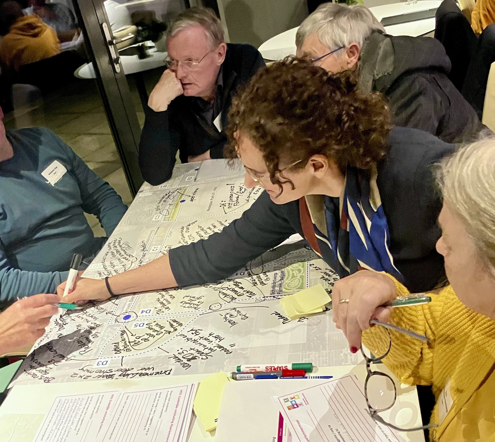 Focusgroep aan het brainstormen.