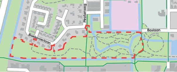 Een kaartje van het stadspark