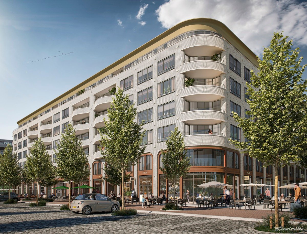 Een impressie van het gebouw TROM door Segesta Groep en Dok architecten