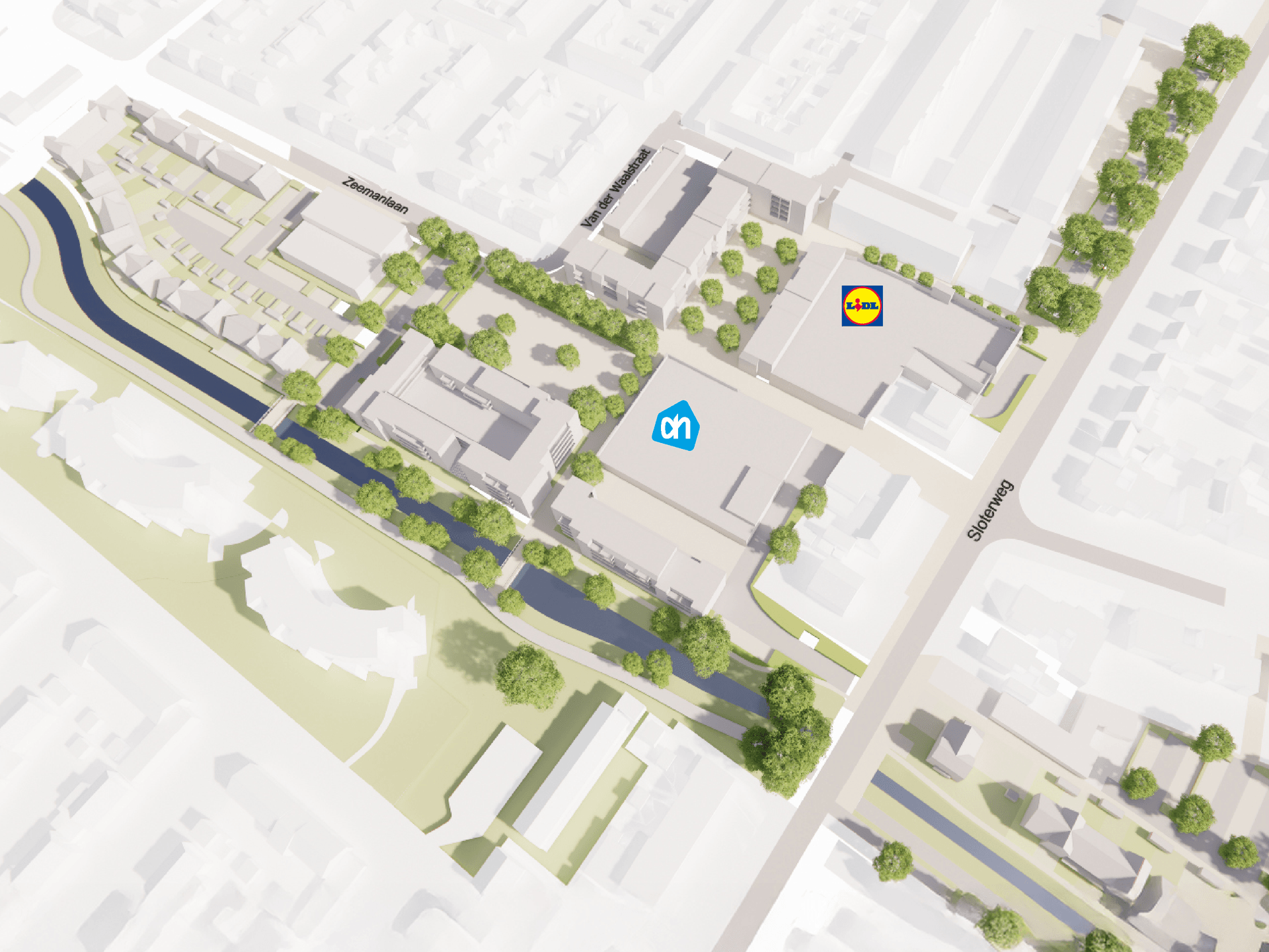 Kaart centrum Badhoevedorp