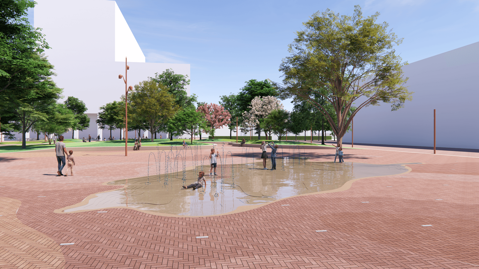 Impressie uit het schetsontwerp van landschapsarchitect Loos van Vliet