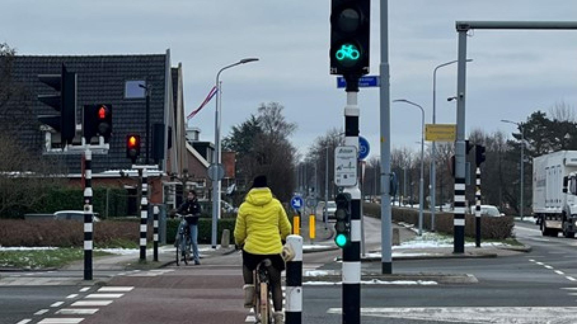 Wethouder Marja Ruigrok ziet een groen verkeerslicht dankzij de Schwung-app